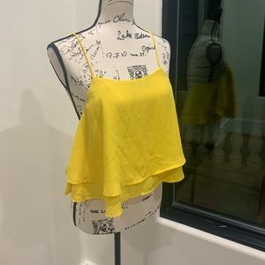 Bright yellow superdown top